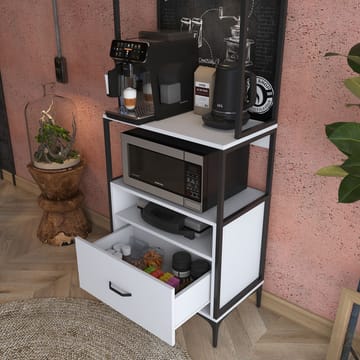 Flerbruksskap Wallxpert Gala Shelf (70 x 205 x 40 cm) Hvit - Hvit - Oppbevaring - Hylle - Hyllesystem