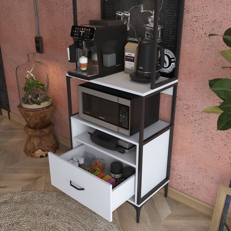 Flerbruksskap Wallxpert Gala Shelf (70 x 205 x 40 cm) Hvit - Hvit - Oppbevaring - Hylle - Hyllesystem