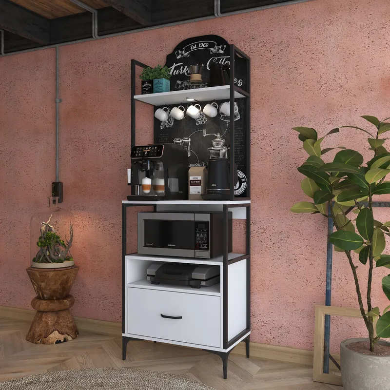 Flerbruksskap Wallxpert Gala Shelf (70 x 205 x 40 cm) Hvit - Hvit - Oppbevaring - Hylle - Hyllesystem
