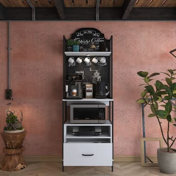 Flerbruksskap Wallxpert Gala Shelf (70 x 205 x 40 cm) Hvit - Hvit - Oppbevaring - Hylle - Hyllesystem