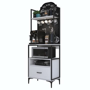 Flerbruksskap Wallxpert Gala Shelf (70 x 205 x 40 cm) Hvit - Hvit - Oppbevaring - Hylle - Hyllesystem