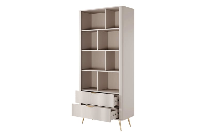 Forba Bokhylle 88 cm i Mørkt Tre - Sort - Oppbevaring - Hylle - Bokhylle