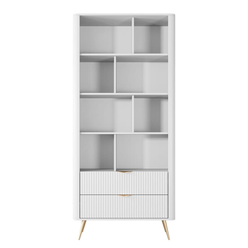 Forba Bokhylle 88 cm i Malt Tre, Gull|Hvit