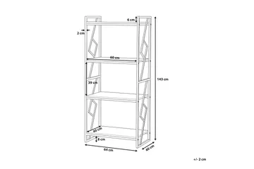 Forres Bokhylle 64 cm i Mørkt Tre - Gråbrun - Oppbevaring - Hylle - Bokhylle