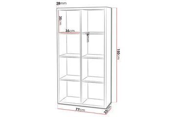 Franzine Bokhylle 77 cm - Beige - Oppbevaring - Hylle - Bokhylle