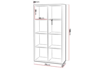 Franzine Bokhylle 77 cm i Eik - Lysebrun - Oppbevaring - Hylle - Bokhylle
