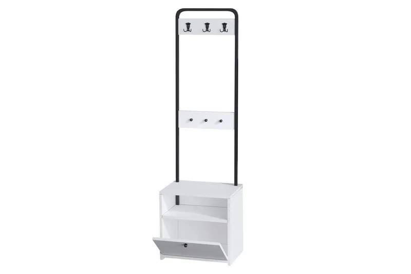 Garderobestativ Springhill Hvit / Svart - Svart/Hvit - Oppbevaring - Hylle - Hattehylle