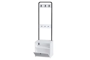 Garderobestativ Springhill Hvit / Svart - Svart/Hvit - Møbler - Gangmøbler - Møbelsett til gang & entre