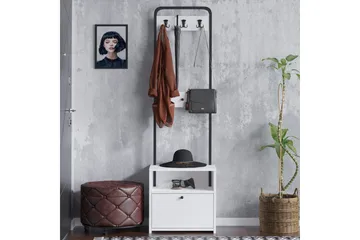 Garderobestativ Springhill Hvit / Svart - Svart/Hvit - Oppbevaring - Hylle - Hattehylle