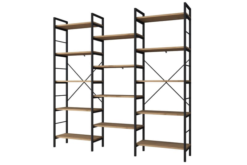 Goldmere Bokhylle 176 cm - Brun/Svart - Oppbevaring - Hylle - Bokhylle