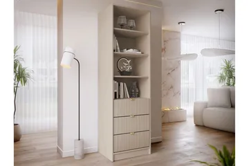 Gudelia Bokhylle 60x40 cm - Beige - Oppbevaring - Hylle - Bokhylle