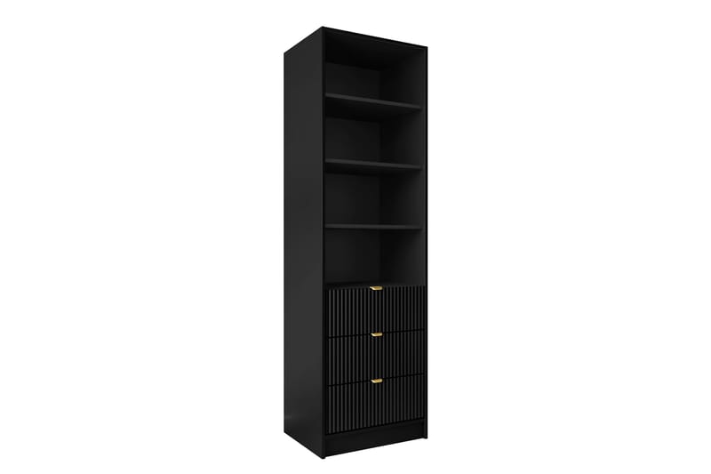 Gudelia Bokhylle 60x40 cm - Svart - Oppbevaring - Hylle - Bokhylle