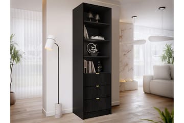 Gudelia Bokhylle 60x40 cm - Svart - Oppbevaring - Hylle - Bokhylle