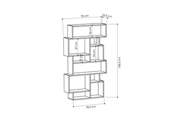 Hardy Bokhylle 96 cm - Brun - Oppbevaring - Hylle - Bokhylle