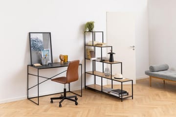 Hartsoe Bokhylle 135 cm i Metall med Treplate - Brun - Oppbevaring - Hylle - Bokhylle