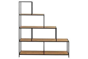Hartsoe Bokhylle 135 cm i Metall med Treplate - Brun - Oppbevaring - Hylle - Bokhylle