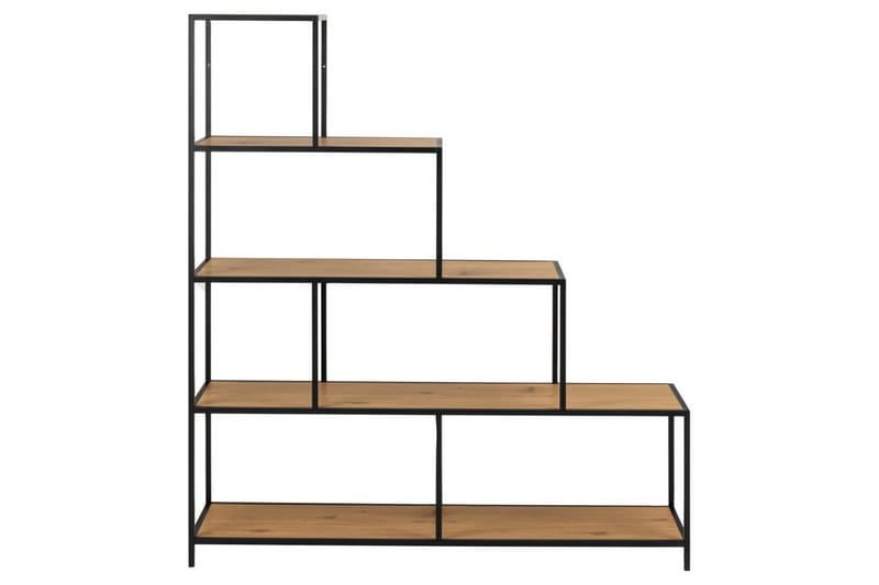 Hartsoe Bokhylle 135 cm i Metall med Treplate - Brun - Oppbevaring - Hylle - Bokhylle