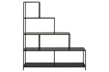 Hartsoe Bokhylle 135 cm i Metall med Treplate - Svart - Oppbevaring - Hylle - Bokhylle