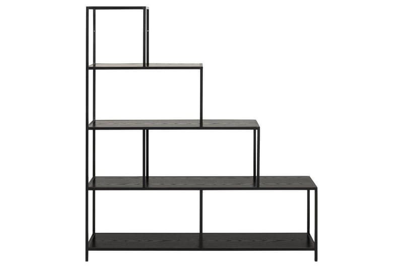 Hartsoe Bokhylle 135 cm i Metall med Treplate - Svart - Oppbevaring - Hylle - Bokhylle