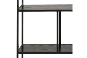 Hartsoe Bokhylle 135 cm i Metall med Treplate - Svart - Oppbevaring - Hylle - Bokhylle
