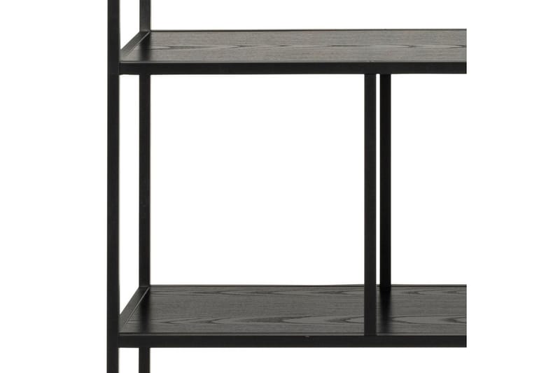 Hartsoe Bokhylle 135 cm i Metall med Treplate - Svart - Oppbevaring - Hylle - Bokhylle