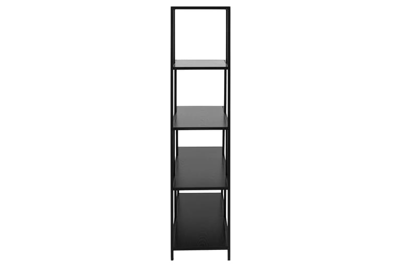 Hartsoe Bokhylle 135 cm i Metall med Treplate - Svart - Oppbevaring - Hylle - Bokhylle