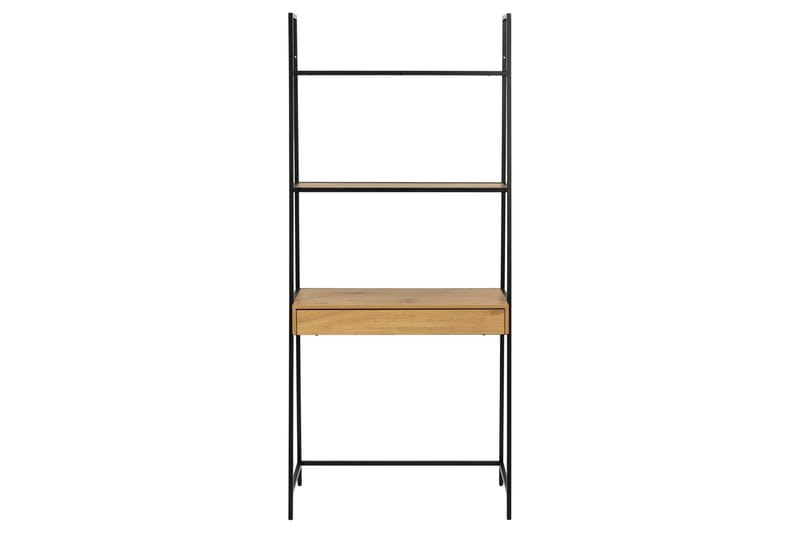 Hartsoe Bokhylle 77 cm i Metall med Treplate - Svart|Beige - Oppbevaring - Hylle - Bokhylle