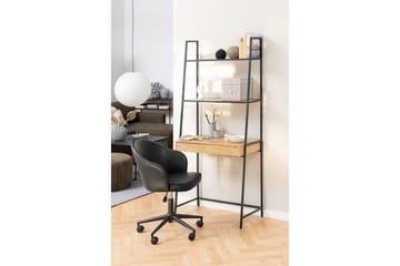 Hartsoe Bokhylle 77 cm i Metall med Treplate - Svart|Beige - Oppbevaring - Hylle - Bokhylle