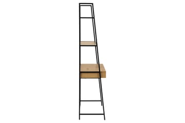 Hartsoe Bokhylle 77 cm i Metall med Treplate - Svart|Beige - Oppbevaring - Hylle - Bokhylle