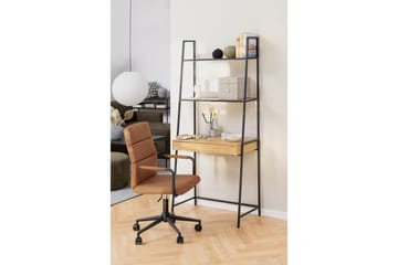 Hartsoe Bokhylle 77 cm i Metall med Treplate - Svart|Beige - Oppbevaring - Hylle - Bokhylle