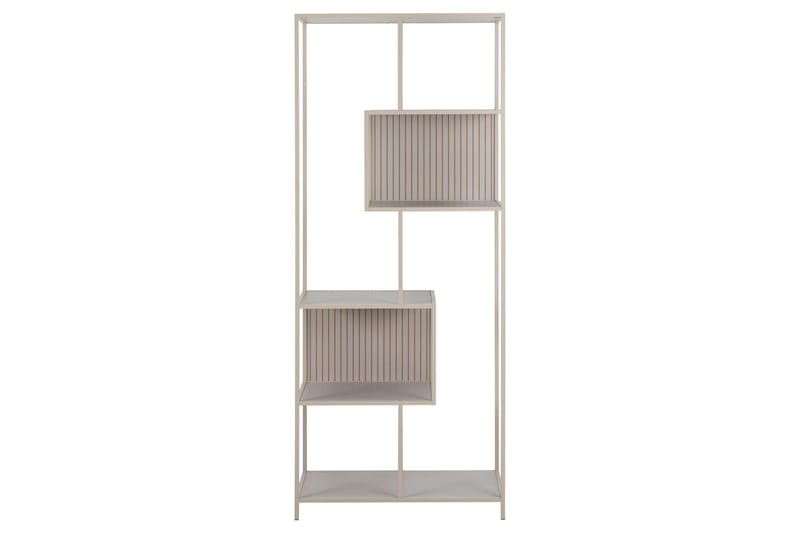 Hartsoe Bokhylle 77 cm i Metall - Sandbeige - Oppbevaring - Hylle - Bokhylle
