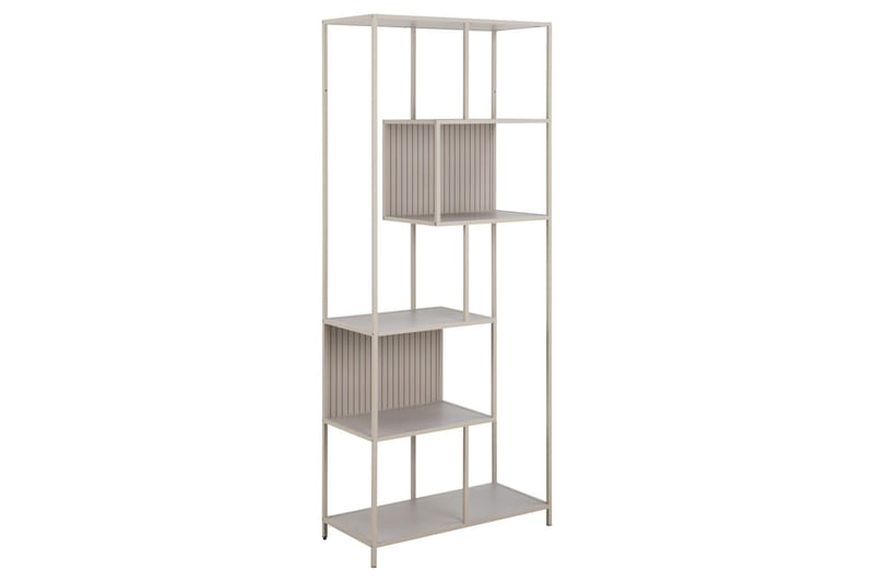 Hartsoe Bokhylle 77 cm i Metall, Sandbeige