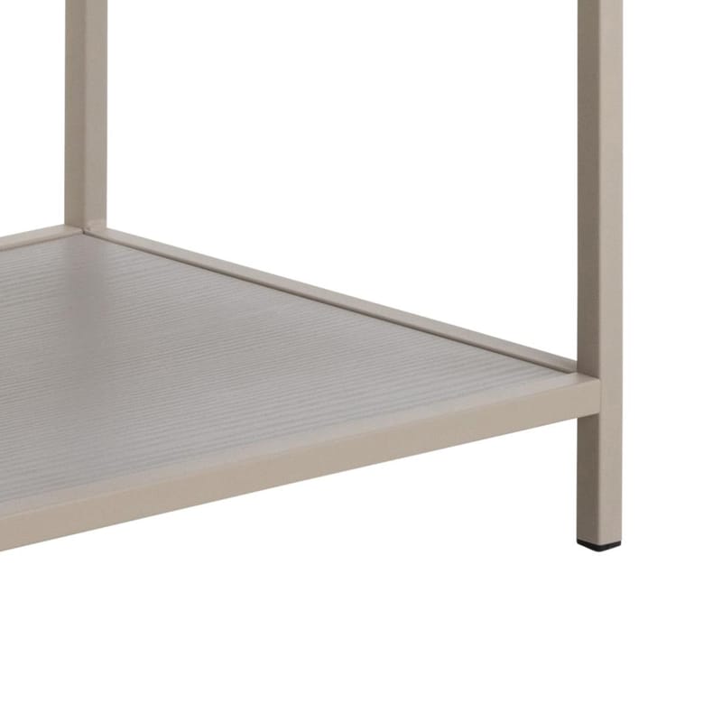Hasslevik Bokhylle 114 cm i Metall med Treplate - Sandbeige - Oppbevaring - Hylle - Bokhylle