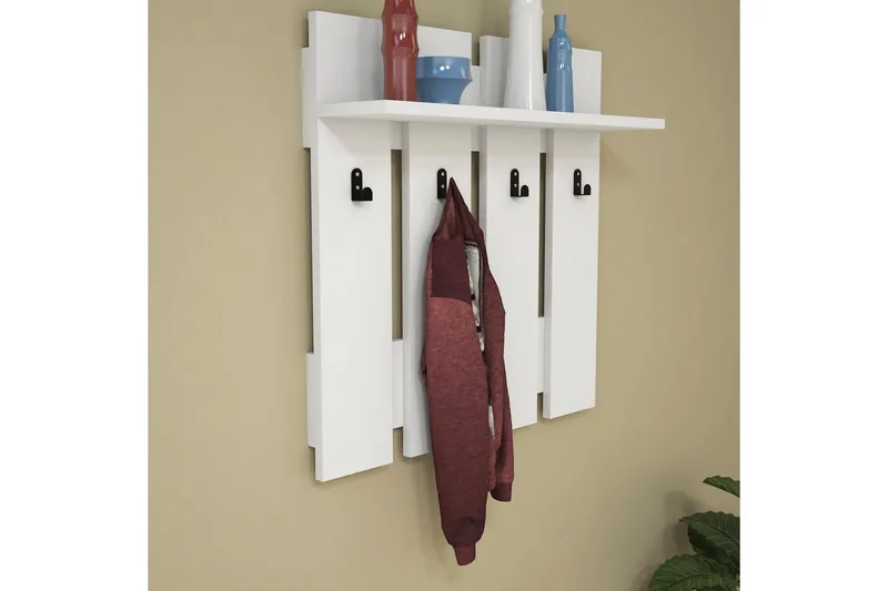 Casaluce Hattehylle 70x18 cm - Hvit - Oppbevaring - Hylle - Hattehylle