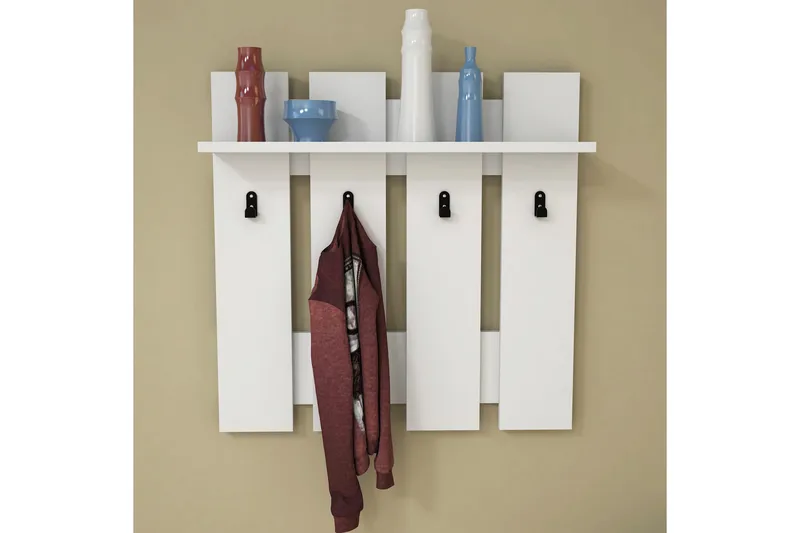 Casaluce Hattehylle 70x18 cm - Hvit - Oppbevaring - Hylle - Hattehylle