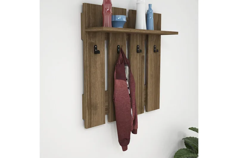 Casaluce Hattehylle 70x18 cm - Mørkebrun - Oppbevaring - Hylle - Hattehylle