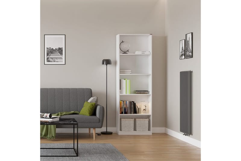 Hemani Bokhylle 64 cm i Lakkert Tre - Hvit - Oppbevaring - Hylle - Bokhylle