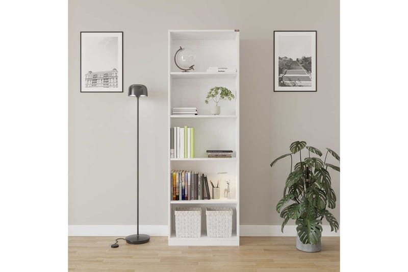 Hemani Bokhylle 64 cm i Lakkert Tre - Hvit - Oppbevaring - Hylle - Bokhylle