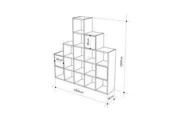 Hideo Bokhylle 150,8 cm - Brun/Eik - Oppbevaring - Hylle - Bokhylle