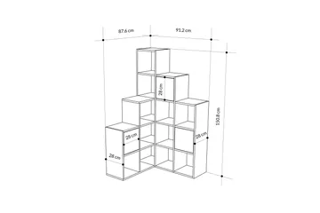 Hideo Bokhylle 150,8 cm - Brun/Eik - Oppbevaring - Hylle - Bokhylle