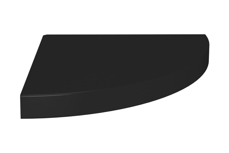 Flytende vegghylle svart 35x35x3,8 cm MDF - Svart - Hjørnehylle