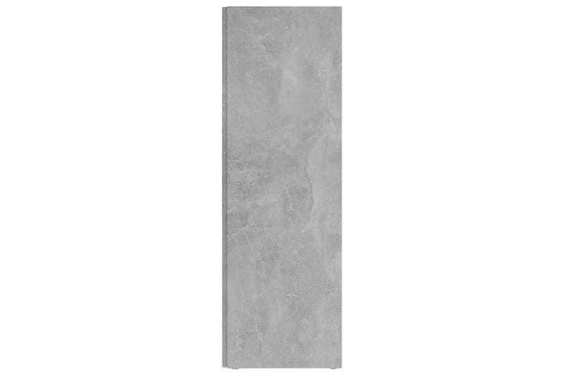 Hjørneskap betonggrå 33x33x100 cm sponplate - Grå - Hjørnehylle