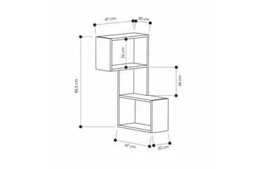 Homitis Bokhylle - Oppbevaring - Hylle - Hjørnehylle