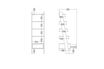 Hostafranc Bokhylle 180 cm - Natur - Oppbevaring - Hylle - Bokhylle