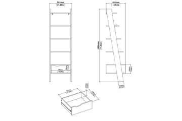 Hostafranc Bokhylle 180 cm - Natur - Oppbevaring - Hylle - Bokhylle