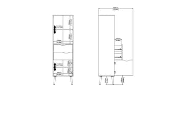 Hostafranc Bokhylle 50,2 cm - Hvit - Oppbevaring - Hylle - Bokhylle