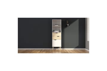 Hostafranc Bokhylle 50,2 cm - Hvit - Oppbevaring - Hylle - Bokhylle