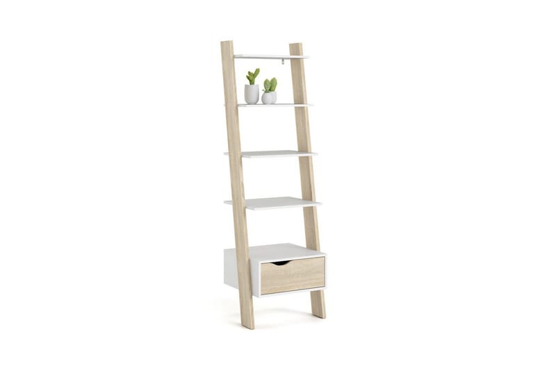Hostafranc Bokhylle 55,1 cm i Eik - Hvit - Oppbevaring - Hylle - Bokhylle