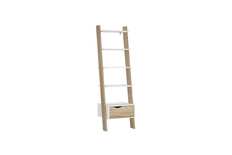 Hostafranc Bokhylle 55,1 cm i Eik - Hvit - Oppbevaring - Hylle - Bokhylle