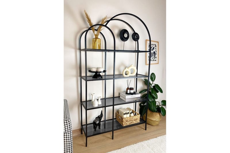 Hu Bokhylle 100 cm - Sort - Oppbevaring - Hylle - Bokhylle